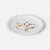 Funny Chicken was an Easter Egg Cute Paper Plates (Angled)