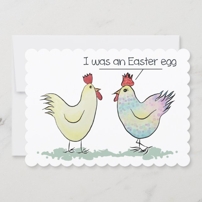 Funny Chicken was an Easter Egg Holiday Card (Front)