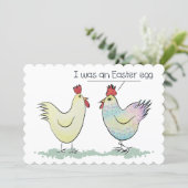Funny Chicken was an Easter Egg Holiday Card (Standing Front)