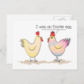 Funny Chicken was an Easter Egg Holiday Postcard (Front/Back)