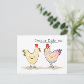 Funny Chicken was an Easter Egg Holiday Postcard (Standing Front)