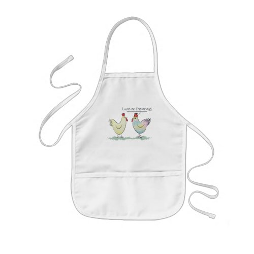 Funny Chicken was an Easter Egg Kids Apron
