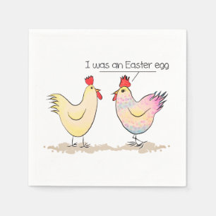 Funny Chicken was an Easter Egg Napkins