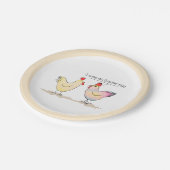 Funny Chicken was an Easter Egg Party Paper Plates (Angled)