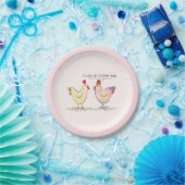 Funny Chicken was an Easter Egg Pink Paper Plates (Party)