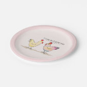 Funny Chicken was an Easter Egg Pink Paper Plates (Angled)