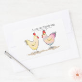 Funny Chicken was an Easter Egg Rectangular Sticker (Envelope)