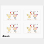Funny Chicken was an Easter Egg Rectangular Sticker (Sheet)