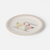 Funny Chicken was an Easter Egg Round Paper Plates (Angled)