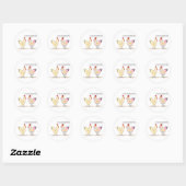 Funny Chicken was an Easter Egg Round Sticker (Sheet)