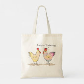 Funny Chicken was an Easter Egg Tote Bag (Back)