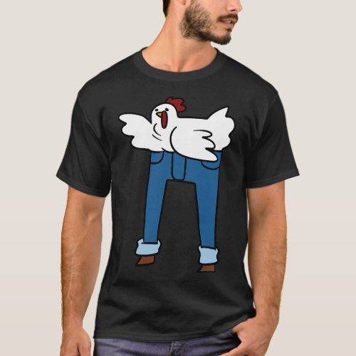 Funny Chicken Wearing Pants T_Shirt