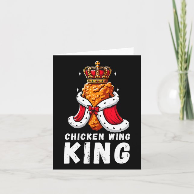 Funny Chicken Wing King Bbq Chicken Wing Graphic 1 Card (Front)