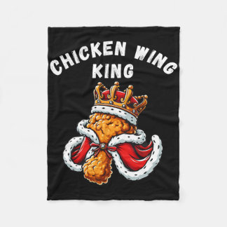 Funny Chicken Wing King Bbq Chicken Wing Graphic Fleece Blanket