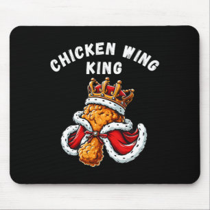 Funny Chicken Wing King Bbq Chicken Wing Graphic Mouse Pad