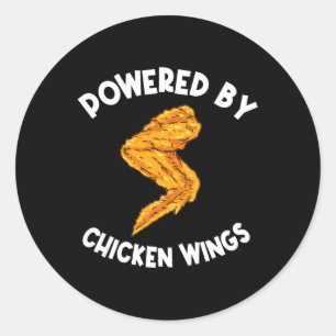 Funny Chicken Wings Apparel Fast Food Hot Wing Classic Round Sticker