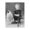 Funny Chicken With Smoking Kid Vintage Photo