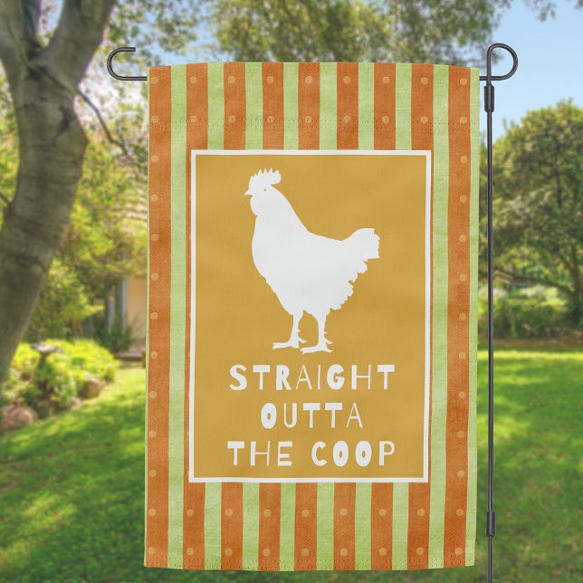 Funny Chicken Word Art  Garden Flag (Creator Uploaded)