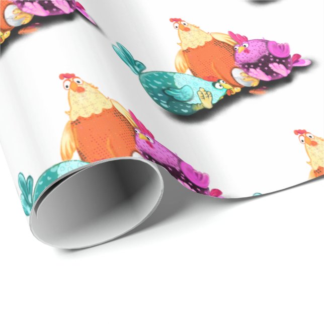 Funny Chicken Wrapping Paper (Roll Corner)