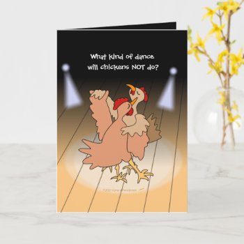 Funny Chickens Ballroom Dancing Cartoon For Dancer Card by alinaspencil at Zazzle