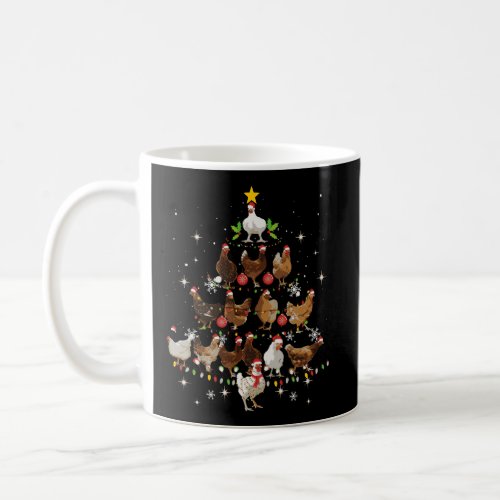 Funny Chickens Christmas Tree Tee Ornament Decor G Coffee Mug