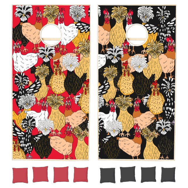 Funny Chickens  Cornhole Set (Set)