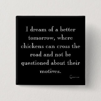 Funny Chickens Crossing Magnet Button