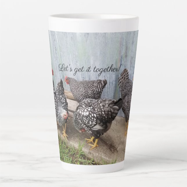 Funny Chickens Latte Mug (Front)