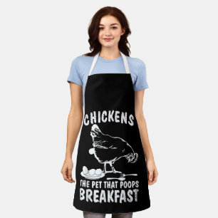 Funny Chickens Pet Poop Breakfast Backyard Farmer Apron
