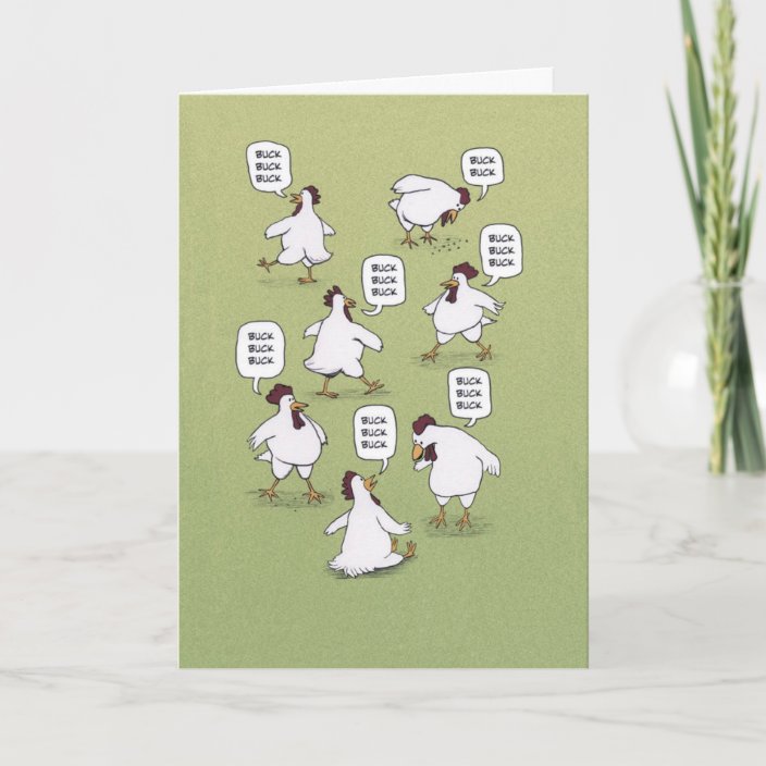 Funny Chickens Twenty Bucks Birthday Card | Zazzle.com