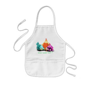 Funny Chickens Waiting Egg To Hatch - Custom Text  Kids' Apron