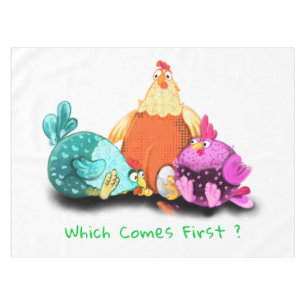 Funny Chickens Waiting Egg To Hatch Tablecloth