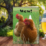 Funny Chicks Birthday Greeting Card<br><div class="desc">Funny chicken birthday card with a WOW factor.
Cute for a man any age. 
Also: it may be fun to adjust the age to a number about ten years younger than the recipients actual age ...  :-)</div>