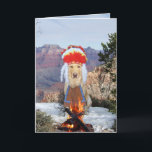 Funny Chief Dog/Lab Smoke Signals Birthday Card<br><div class="desc">Chief Moses on top of a mountain in the Grand Canyon. I ordered his headdress from the internet and made him a leather outfit with some materials from the craft store. He wore both, and was happy to do so, for salmon jerky. He thinks this is a fun game. (Grand...</div>