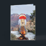 Funny Chief Dog/Lab Smoke Signals Birthday Card<br><div class="desc">Chief Moses on top of a mountain in the Grand Canyon. I ordered his headdress from the internet and made him a leather outfit with some materials from the craft store. He wore both, and was happy to do so, for salmon jerky. He thinks this is a fun game. (Grand...</div>