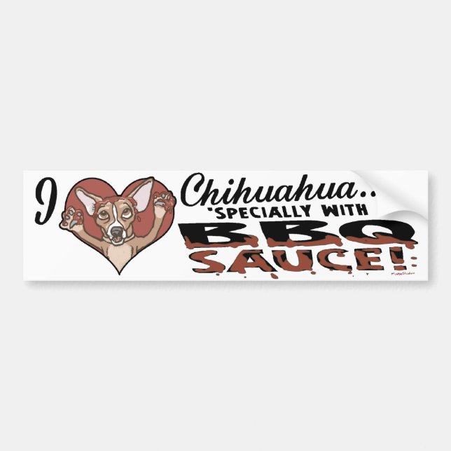 Funny Chihuahua BBQ Bumper Sticker (Front)