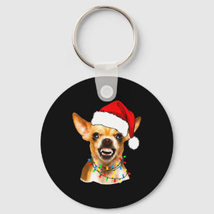 Funny Chihuahua Christmas Shirt For Dog Lovers Wom Keychain