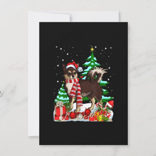 Funny Chihuahua Dog Christmas Xmas Cute Invitation (Front)