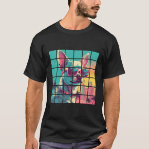 Funny Chihuahua Dog Cool Synthwave Graphic T-Shirt