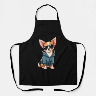 Funny Chihuahua Dog Easily Distracted By Large Dog Apron