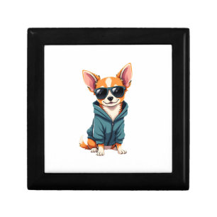 Funny Chihuahua Dog Easily Distracted By Large Dog Gift Box