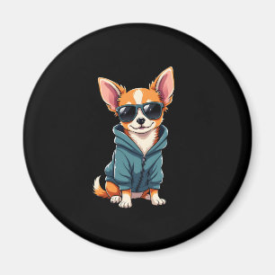 Funny Chihuahua Dog Easily Distracted By Large Dog Magnet