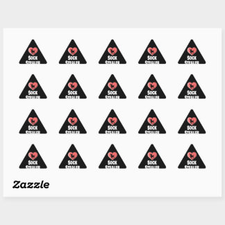 Funny Chihuahua Dog Lover Sock Stealer  Triangle Sticker
