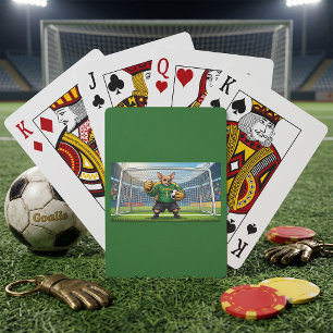 Funny Chihuahua Dog Soccer Goalie Poker Cards