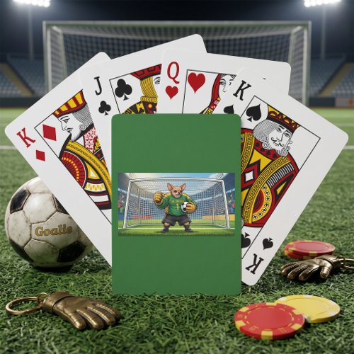 Funny Chihuahua Dog Soccer Goalie Poker Cards