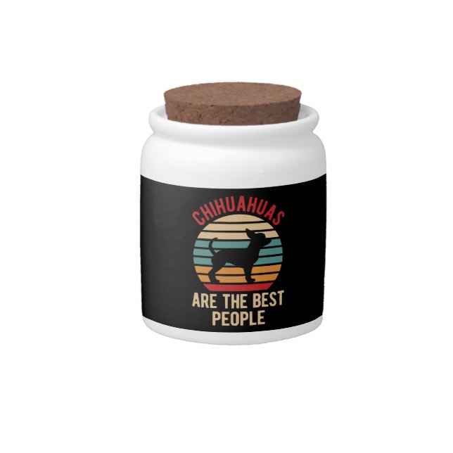 Funny Chihuahua Dogs Gift Candy Jar (Front)