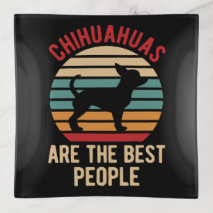 Funny Chihuahua Dogs Gift Trinket Tray