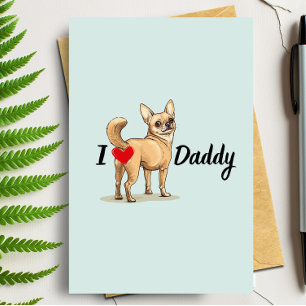 Funny Chihuahua From Pet Dog Butt Fathers Day Letterpress Thank You Card
