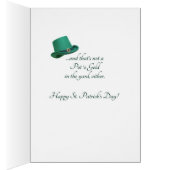 Funny Chihuahua Leprechaun Card (Inside (Right))