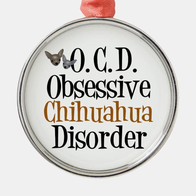 Funny Chihuahua Metal Ornament (Front)
